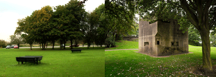 Parkland surrounding coalhouse fort